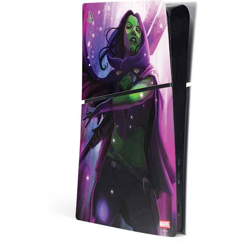 Marvel Gamora Shadow Assassin PS5 Slim Digital Edition Console Skin