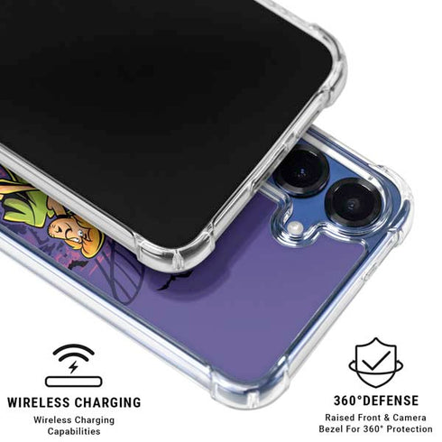 Scooby-Doo Shaggy and Ghost Clown Galaxy S25 Plus Clear Case