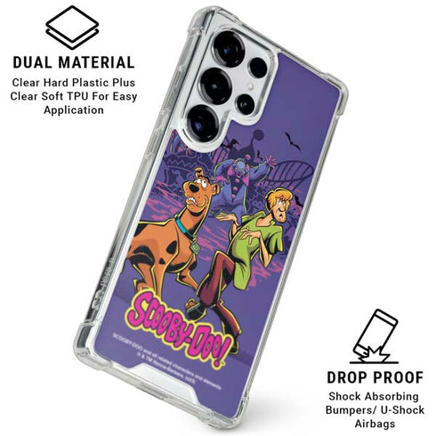 Scooby-Doo Shaggy and Ghost Clown Galaxy S25 Ultra Clear Case