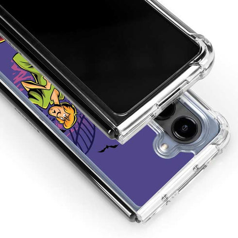 Scooby-Doo Shaggy and Ghost Clown Galaxy Z Fold5 5G Clear Case