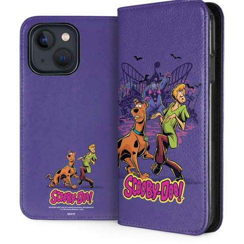 Scooby-Doo Shaggy and Ghost Clown iPhone 14 Folio Case