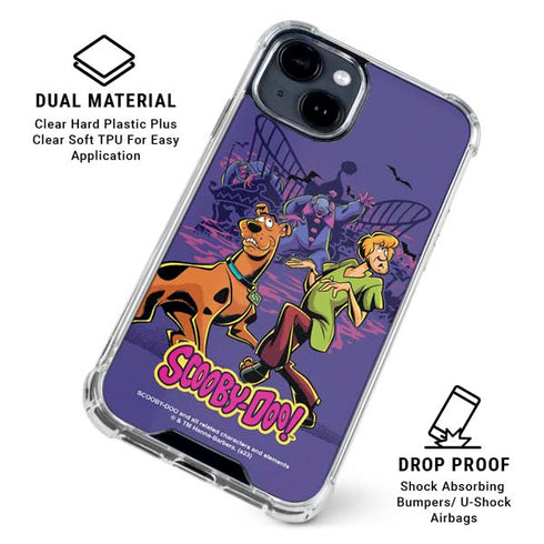 Scooby-Doo Shaggy and Ghost Clown iPhone 15 Clear Case