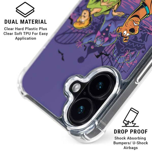 Scooby-Doo Shaggy and Ghost Clown iPhone 16 Plus Clear Case