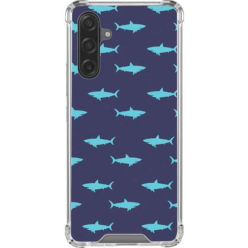 Shark Print Galaxy A17 Clear Case
