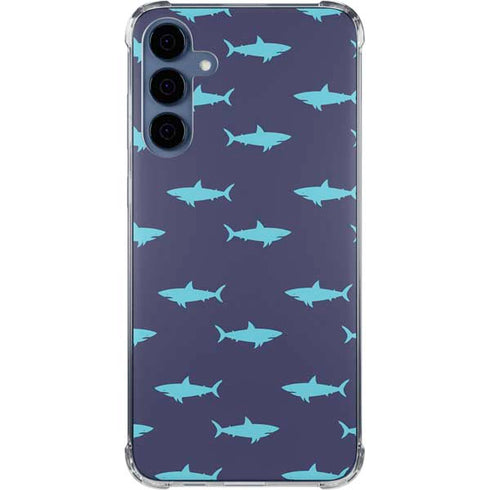 Shark Print Galaxy A55 5G Clear Case