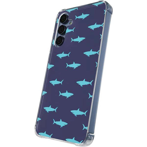 Shark Print Galaxy A55 5G Clear Case