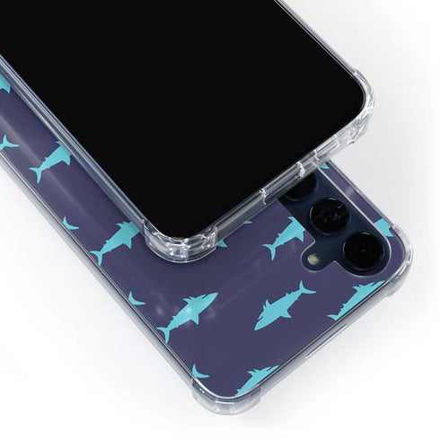 Shark Print Galaxy A55 5G Clear Case
