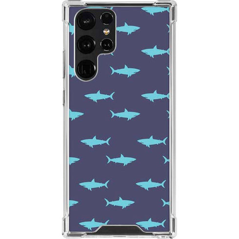 Shark Print Galaxy S23 Ultra Clear Case