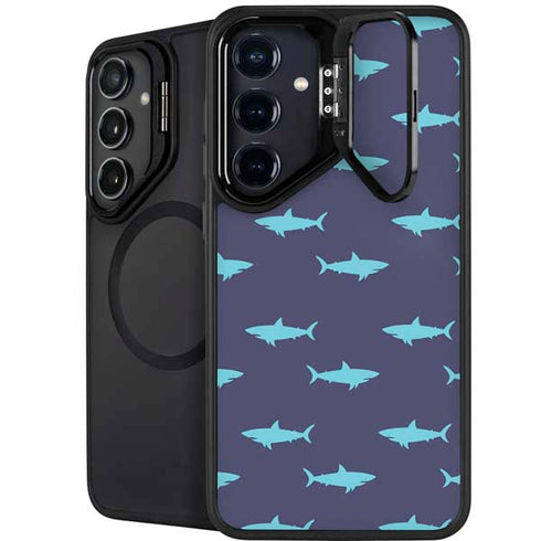 Shark Print Galaxy S25 Kickstand Case