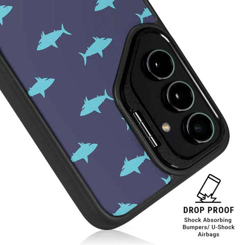 Shark Print Galaxy S25 Kickstand Case