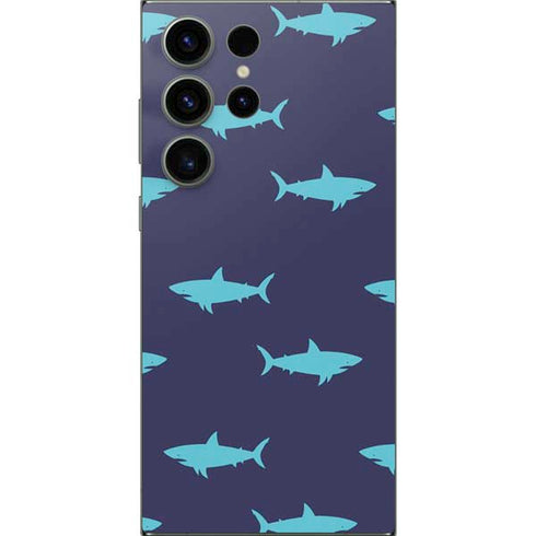 Shark Print Galaxy S24 Ultra Skin