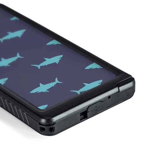 Shark Print Galaxy S24 Ultra Waterproof Case