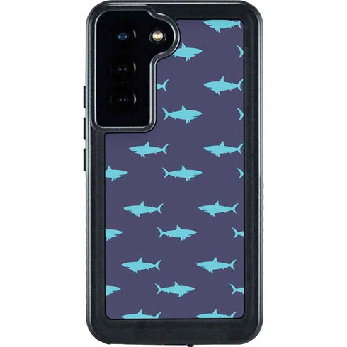 Shark Print Galaxy S24 Waterproof Case