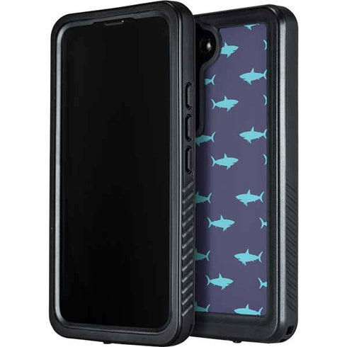 Shark Print Galaxy S24 Waterproof Case