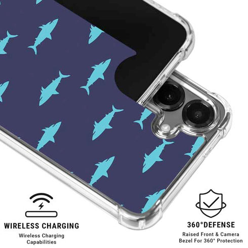 Shark Print Galaxy S26 Clear Case