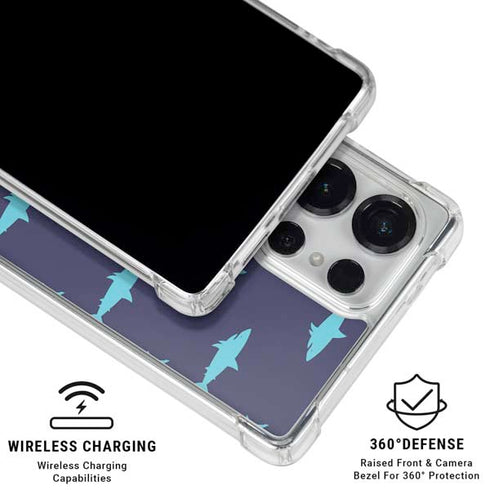 Shark Print Galaxy S26 Ultra Clear Case