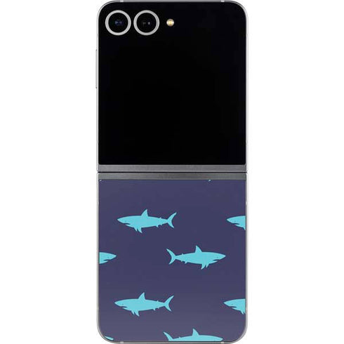 Shark Print Galaxy Z Flip6 Skin