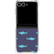Shark Print Galaxy Z Flip7 Clear Case