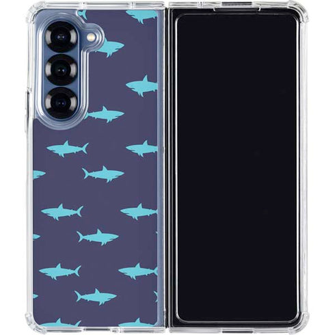 Shark Print Galaxy Z Fold6 Clear Case