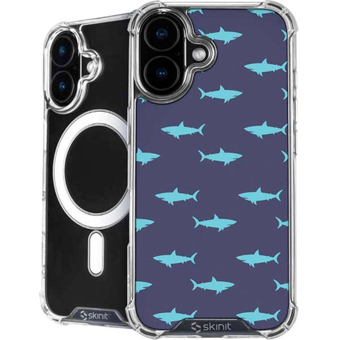 Shark Print iPhone 16 MagSafe Case