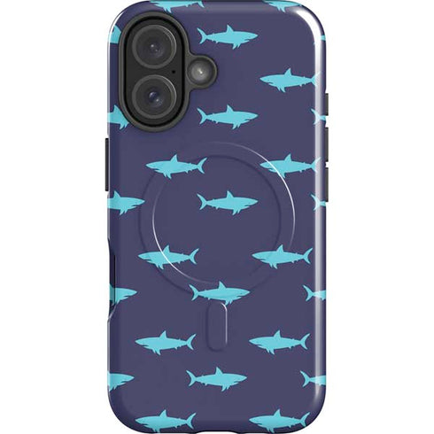 Shark Print iPhone 16 Plus Magsafe Impact Case