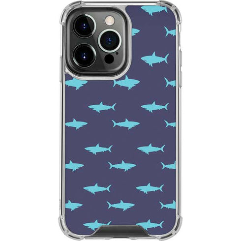 Shark Print iPhone 16 Pro Clear Case