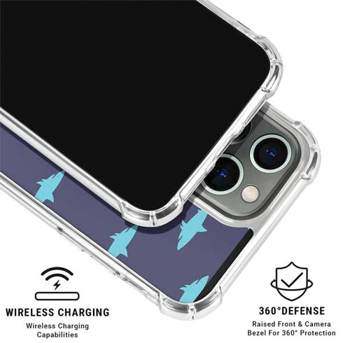 Shark Print iPhone 16 Pro Clear Case