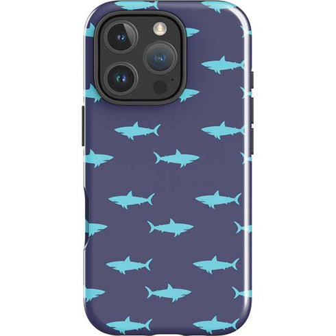 Shark Print iPhone 16 Pro Impact Case
