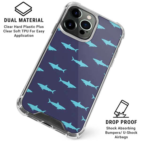 Shark Print iPhone 16 Pro Max Clear Case