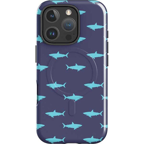Shark Print iPhone 16 Pro Max Magsafe Impact Case
