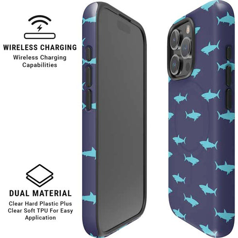 Shark Print iPhone 16 Pro Max Magsafe Impact Case
