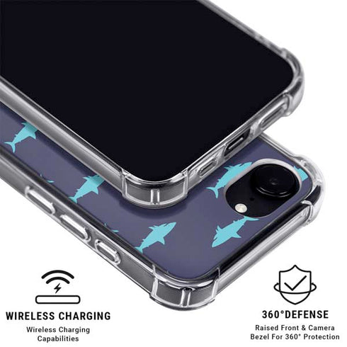 Shark Print iPhone 16e MagSafe Case