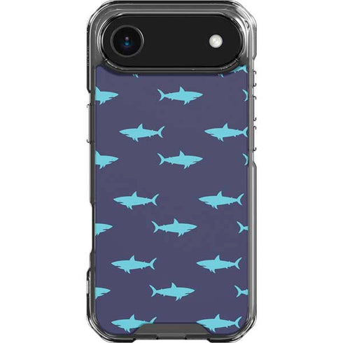 Shark Print iPhone 17 Air Clear Case