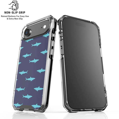 Shark Print iPhone 17 Air Clear Case