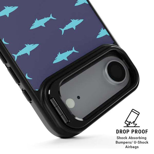 Shark Print iPhone 17 Air Kickstand Case