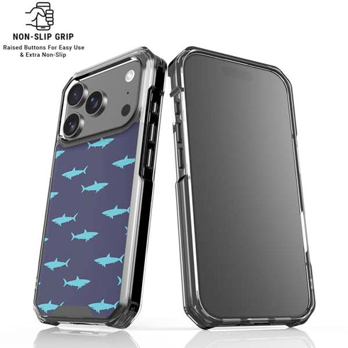 Shark Print iPhone 17 Pro Max Clear Case