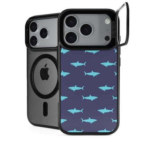 Shark Print iPhone 18 Pro Kickstand Case