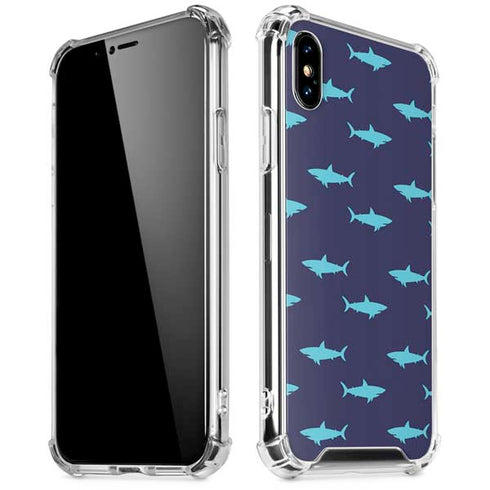 Shark Print iPhone X/XS Clear Case