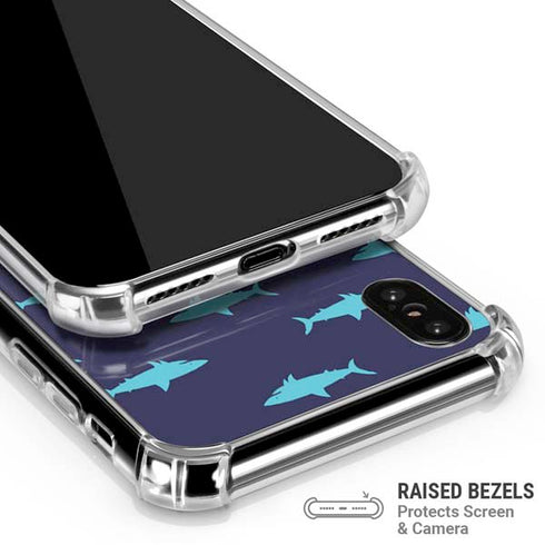 Shark Print iPhone X/XS Clear Case