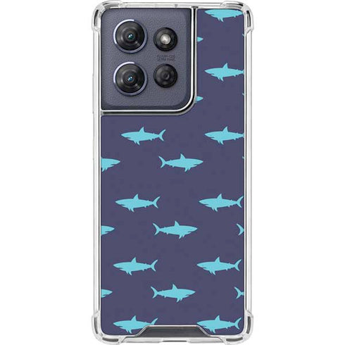 Shark Print Moto G 5G (2025) Clear Case