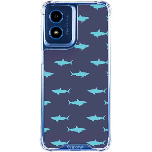Shark Print Moto G 5G (2024) Clear Case