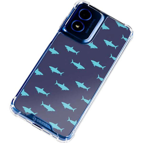 Shark Print Moto G 5G (2024) Clear Case