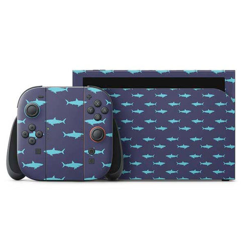 Shark Print Nintendo Skins