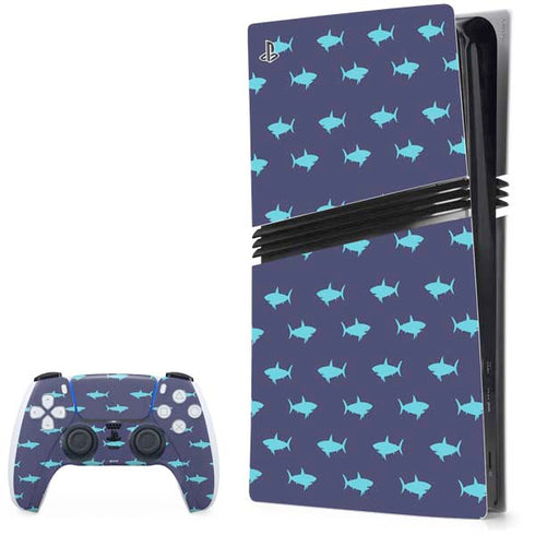 Shark Print PS5 Pro Bundle Skin