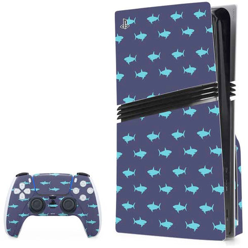 Shark Print PS5 Pro Disk Bundle Skin