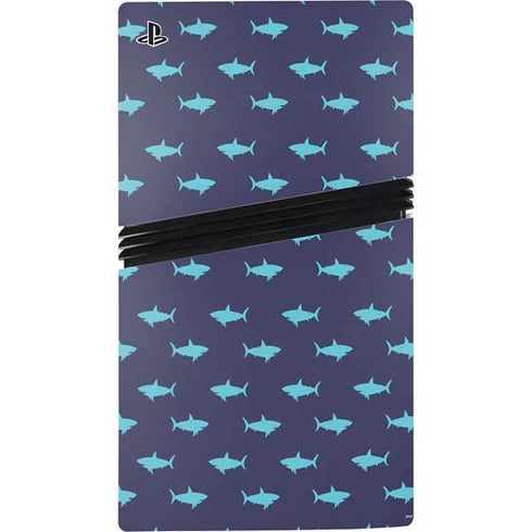 Shark Print PS5 Pro Disk Console Skin
