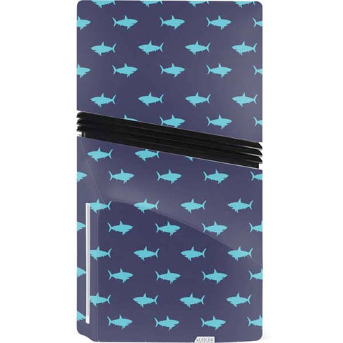 Shark Print PS5 Pro Disk Console Skin