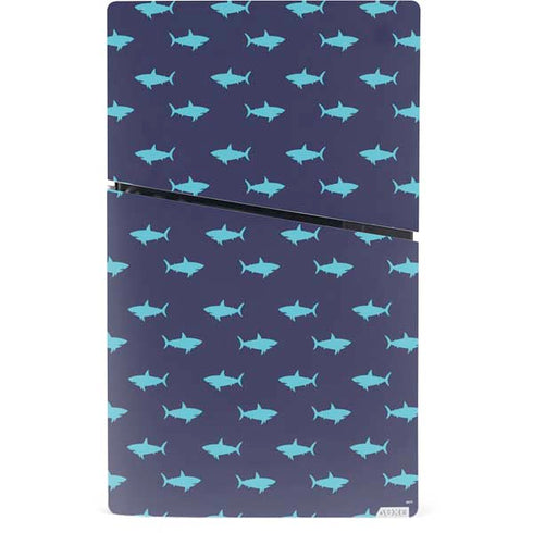Shark Print PS5 Slim Digital Edition Console Skin