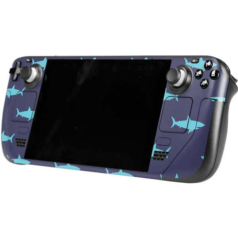 Shark Print Steam Deck Handheld Gaming Computer OLED Skin