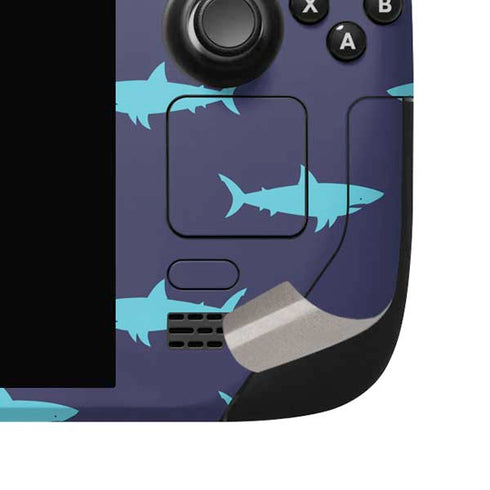 Shark Print Steam Deck Handheld Gaming Computer OLED Skin